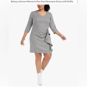 Betsey Johnson Silver Ruffle Dress